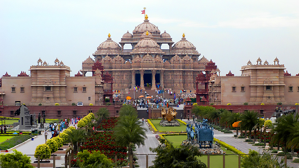 Akshardham, Light, Water Screen, Musical Water Fountain Attraction - Laservision