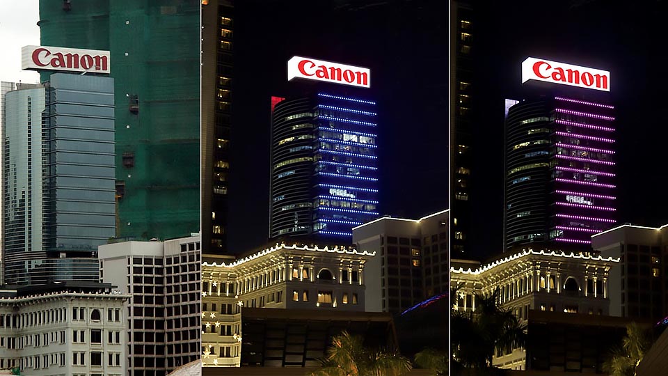 Canon Building Laser Light Show, Multimedia Tourist Attraction, Hong Kong - Laservision