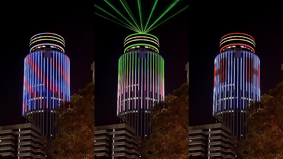 Hopewell Centre Building, Hong Kong Laser Light Show - Laservision