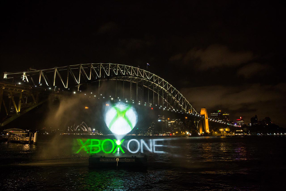 Xbox One, Water Screen Laser Attraction, Multimedia Show, Sydney Harbour - Laservision