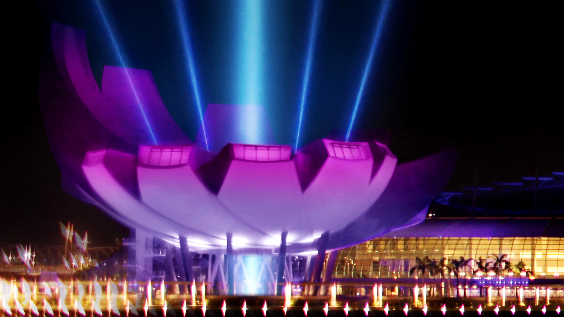 MarinaBaySands,Lasers,ArchitecturalLighting,MultimediaTouristAttraction Laservision