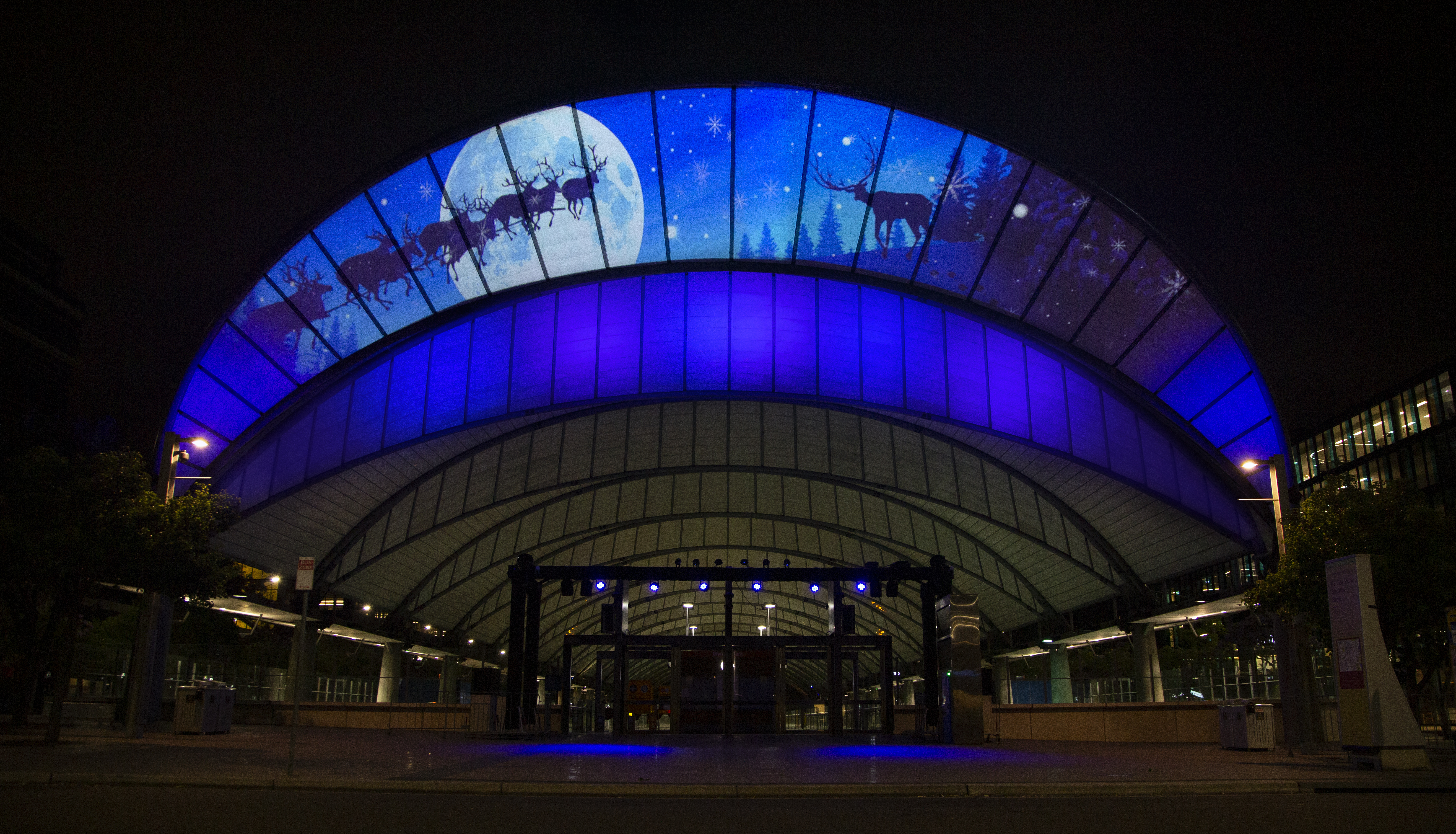 Sydney Olympic Park Christmas Projection Mapping Show